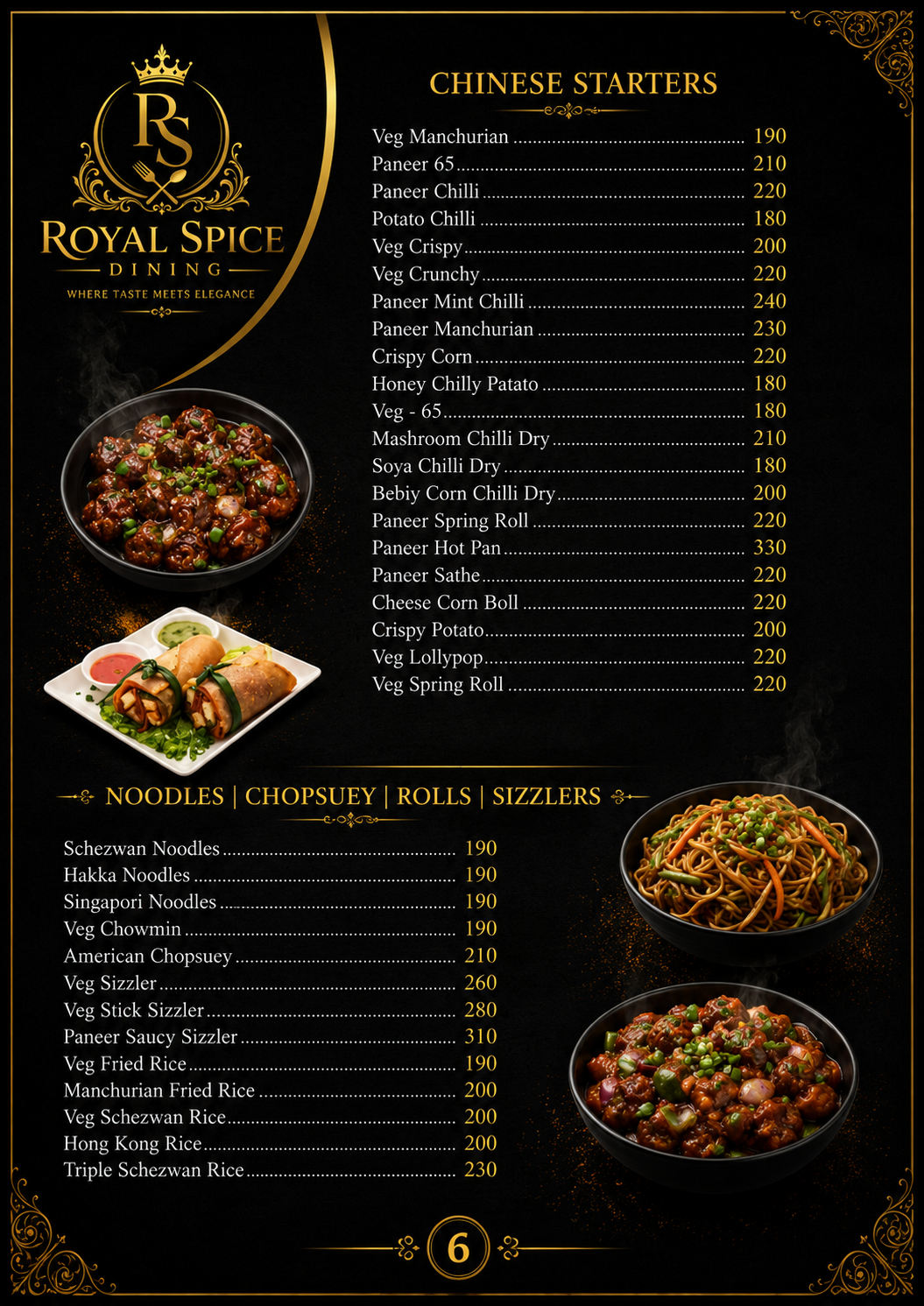 Menu Page 6