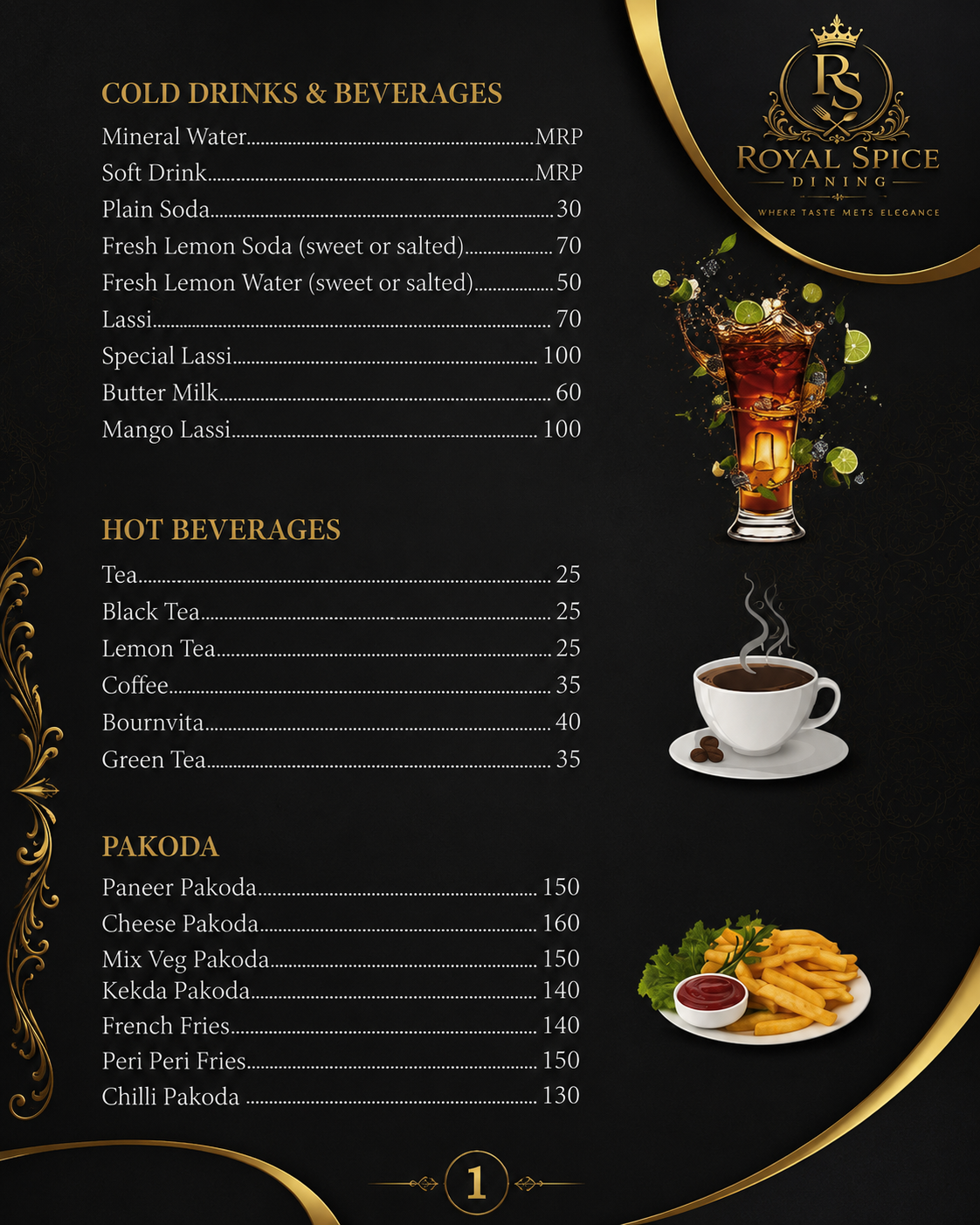 Menu Page 1